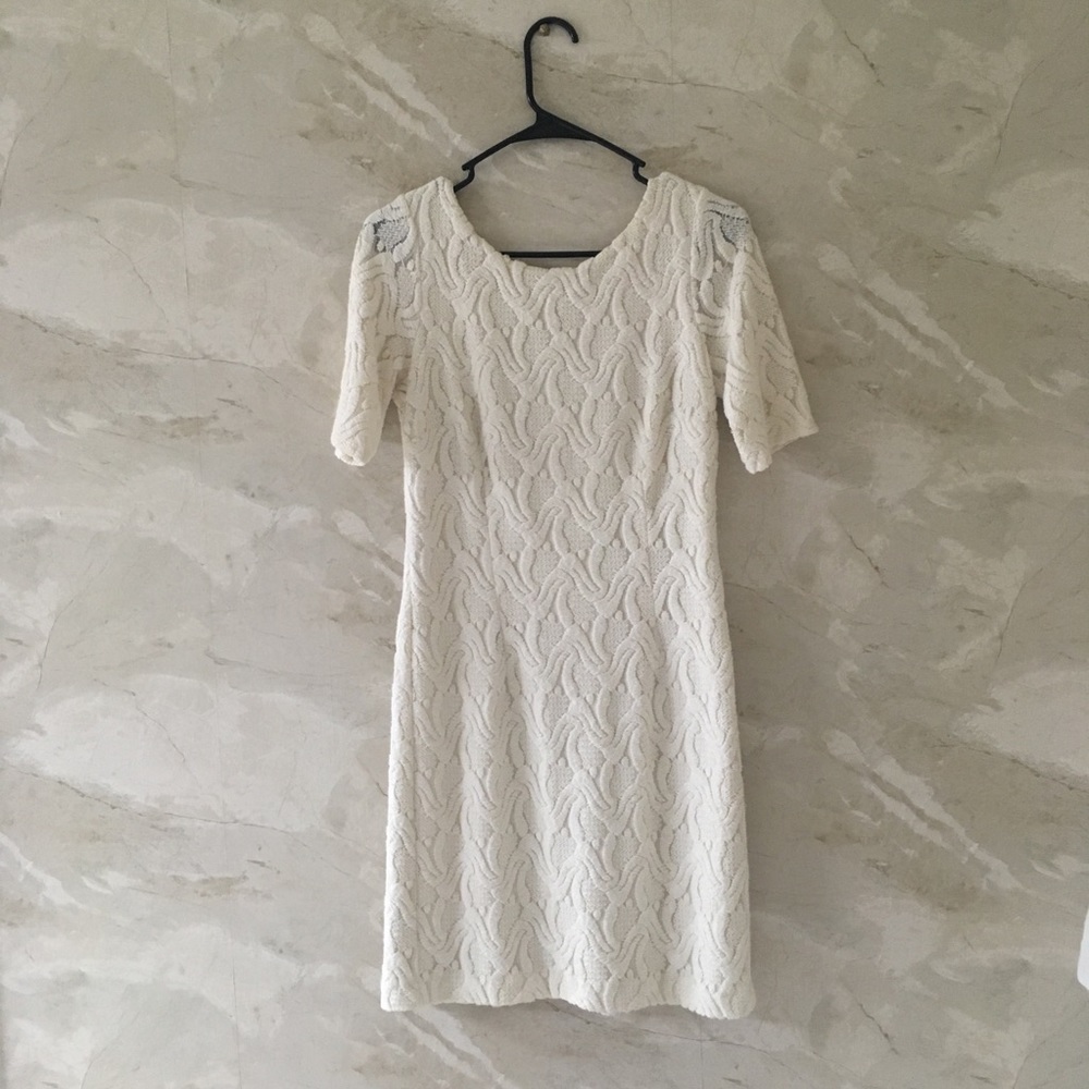Elegant white Ann Taylor sheath dress